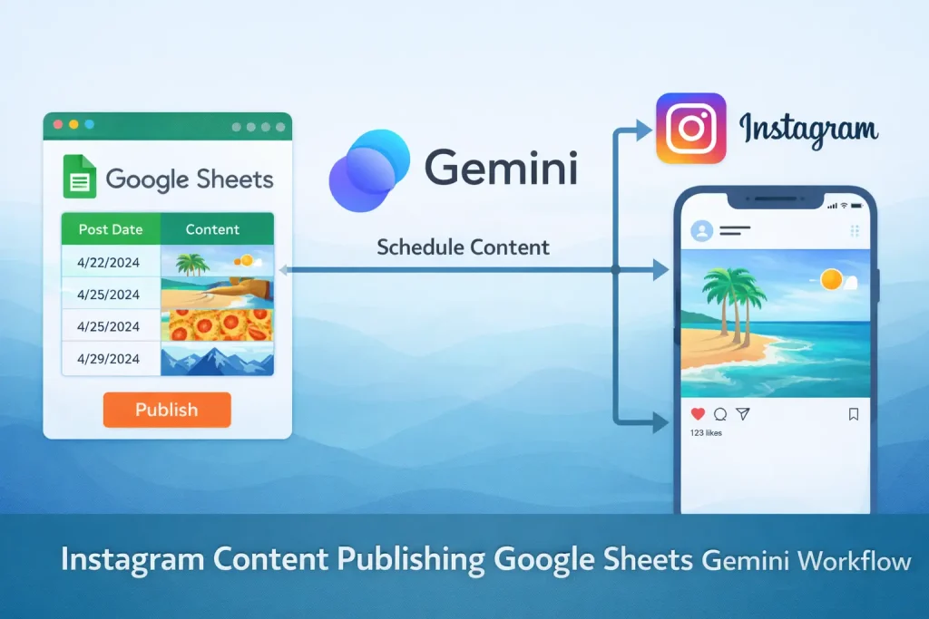 Instagram Content Publishing Google Sheets Gemini Workflow Template