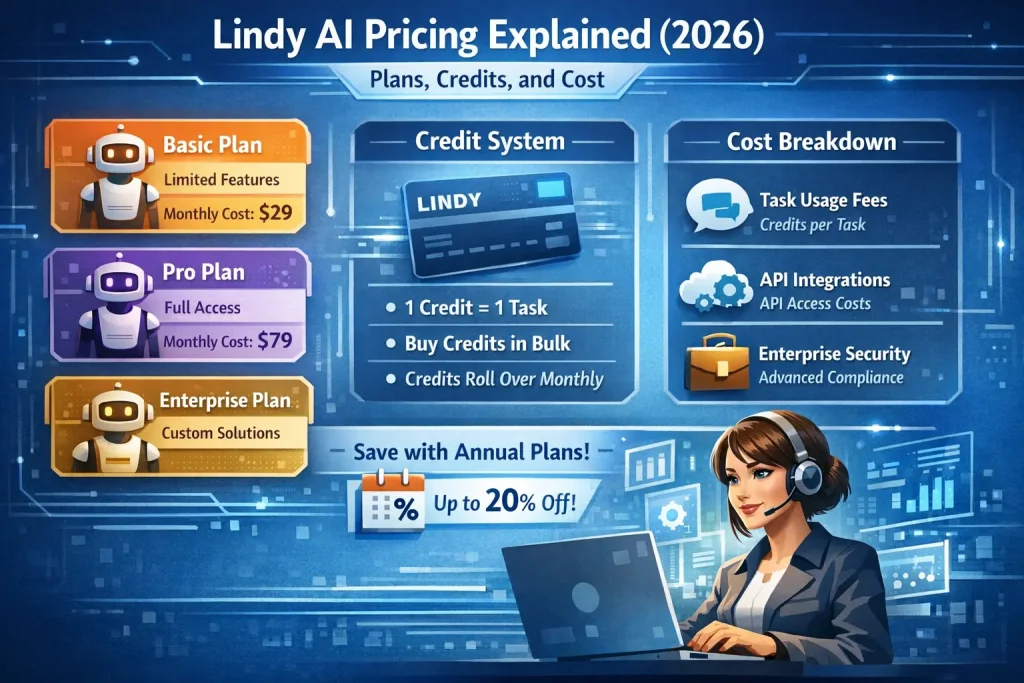 Lindy AI Pricing Explained (2026): Plans, Credits, and Cost