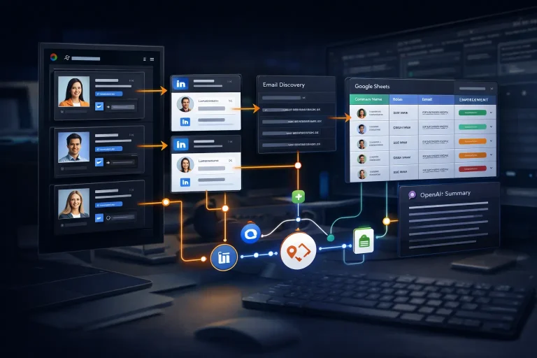 LinkedIn Lead Generation & Enrichment n8n Workflow Template