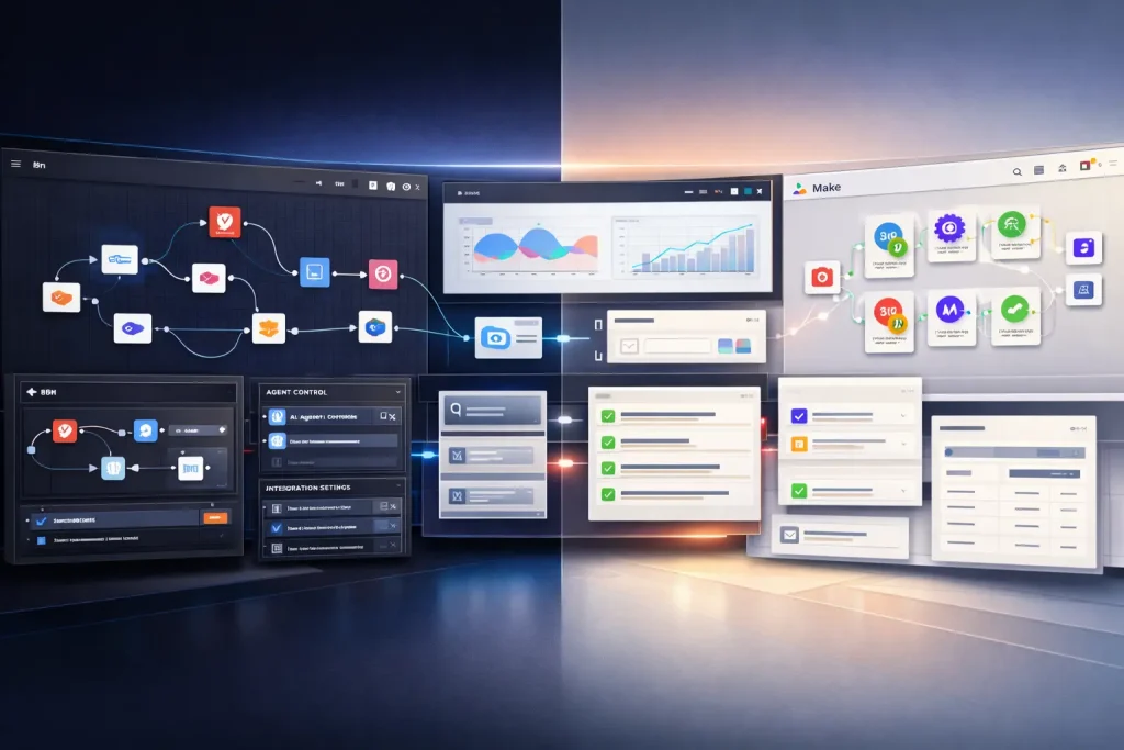 n8n vs Make for AI Agent Workflows