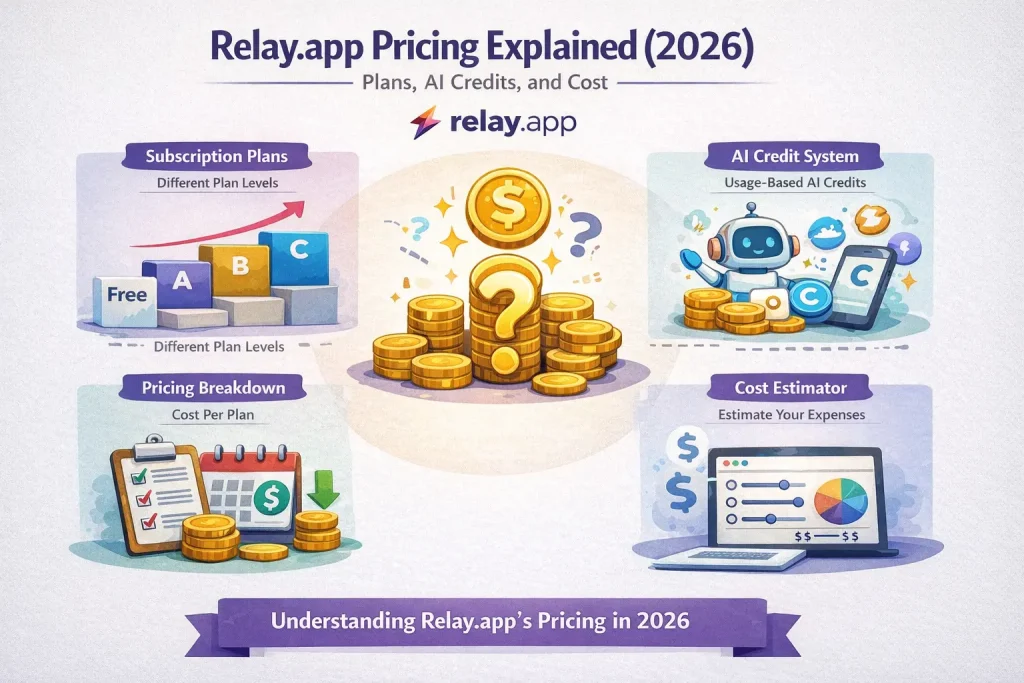 Relay.app Pricing Explained (2026): Plans, AI Credits, and Cost