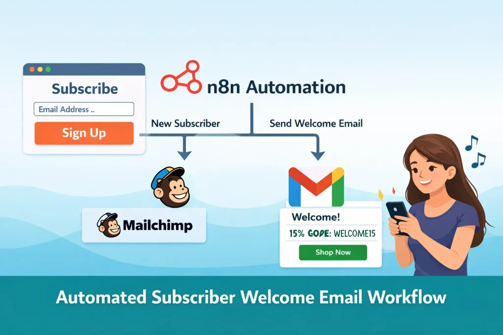 Subscriber Welcome Email Mailchimp Gmail Workflow Template
