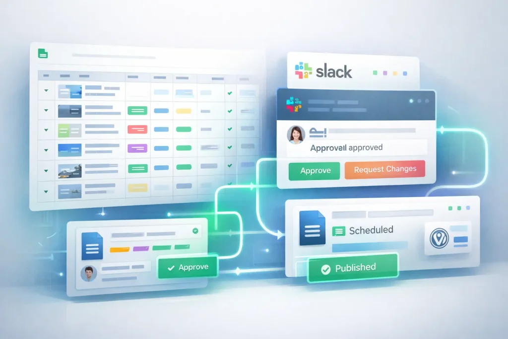 WordPress Content Publishing Google Sheets Workflow Template