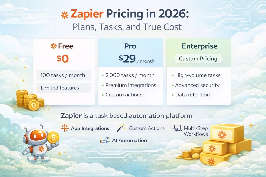 Zapier Pricing in 2026: Plans, Tasks, and True Cost